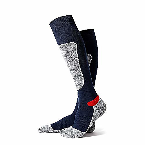 

Ski Socks 2 Pairs Pack for Skiing, Snowboarding, Cold Weather, Extra Thick Warm for Winter Hiking for Men & Women
