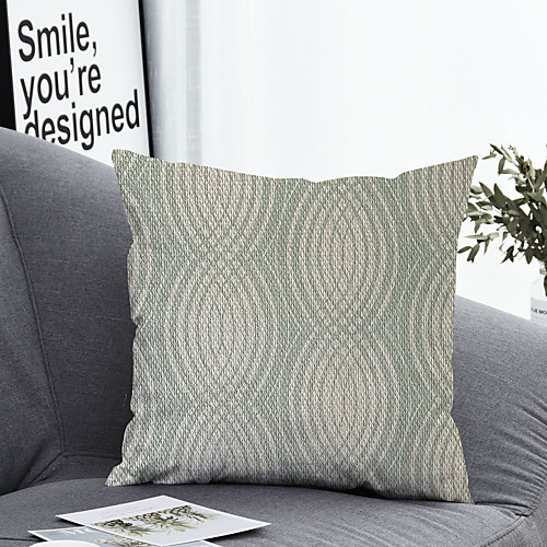 

1 pcs Polyester Pillow Cover & Insert, Geometric Simple Classic Square Zipper Polyester Traditional Classic