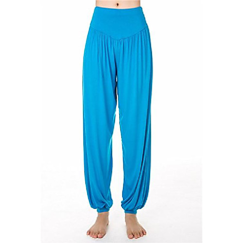 

Women's Soft Modal Long Pants/Leggings Spandex and Loose Fit for Yoga or Pilates(Blue S)