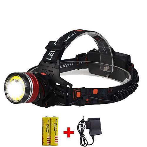

boruit zoomable waterproof head lamp flashlight xml-t6 led headlamp torch 1600 lumens with adjustable 3 modes hands free flashlight headlight for fishing, hunting, hiking, camping, running, blue
