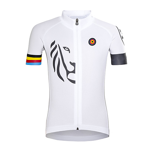 

Men's Short Sleeve Cycling Jersey White Bike Top Mountain Bike MTB Road Bike Cycling Breathable Sports Clothing Apparel / Stretchy / Athletic