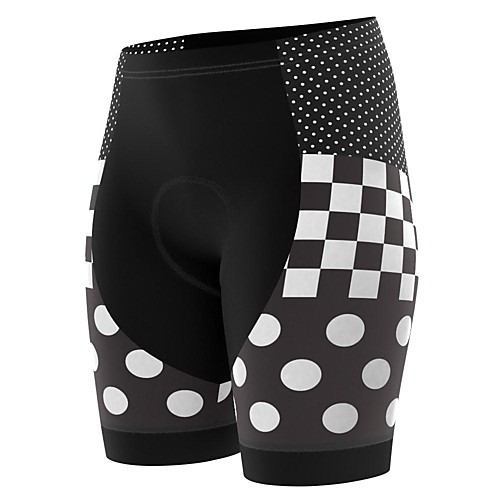 

21Grams Women's Cycling Shorts Fleece Bike Shorts Breathable Quick Dry Sports Polka Dot Black Mountain Bike MTB Road Bike Cycling Clothing Apparel Bike Wear / Stretchy / Athleisure