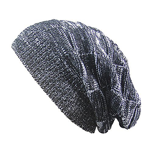 

Slouch Beanie Winter Beanie Hat Beany Cap Skull Cap Knitted Winter Warm Hat Unisex Black