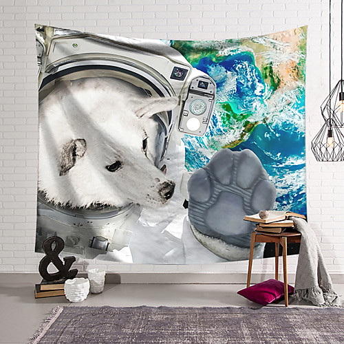 

Wall Tapestry Art Decor Blanket Curtain Hanging Home Bedroom Living Room Decoration Polyester Animal Spacesuit