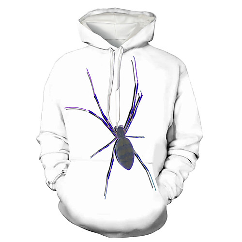 

Men's Pullover Hoodie Sweatshirt 3D Animal Print Daily Holiday 3D Print 3D Print Hoodies Sweatshirts White