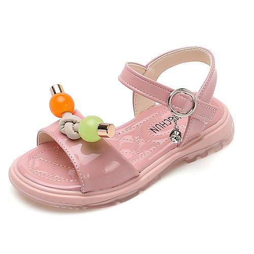 

Girls' Sandals Princess Shoes PU Little Kids(4-7ys) Big Kids(7years ) Daily Walking Shoes Rhinestone Pink Green Beige Spring Summer