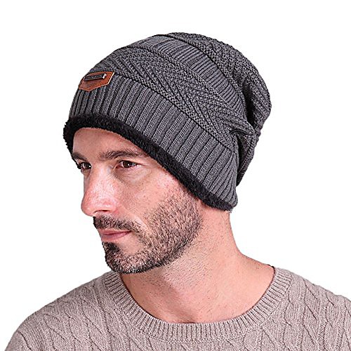 

Men's Outdoor Warm Wool Crochet Cap Adjustable Snow Ski Beanie Skull Hat