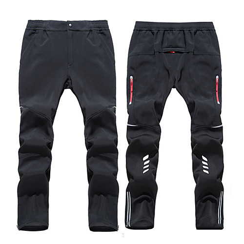 

Men's Hiking Pants Trousers Solid Color Winter Outdoor Standard Fit Fleece Lining Breathable Warm Stretchy Bottoms Black Fishing Climbing Camping / Hiking / Caving M L XL XXL XXXL