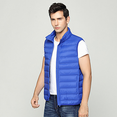 

Men's Sports Puffer Jacket Hiking Down Jacket Hiking Vest / Gilet Winter Outdoor Lightweight Windproof Breathable Quick Dry Vest / Gilet Top Fleece Fishing Climbing Camping / Hiking / Caving Wine