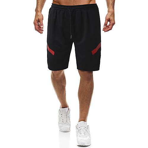 

Men's Sporty Casual / Sporty Outdoor Sports Casual Daily Shorts Pants Solid Colored Short Sporty Black