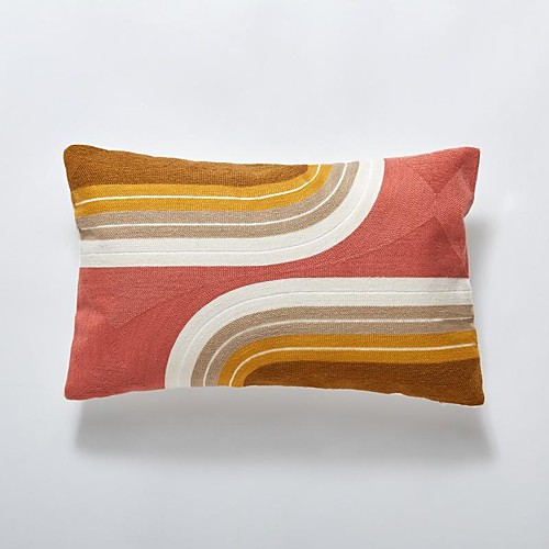 

1 pcs Cotton Pillow Cover, Art Deco Geometric Luxury Modern Square Zipper Traditional Classic