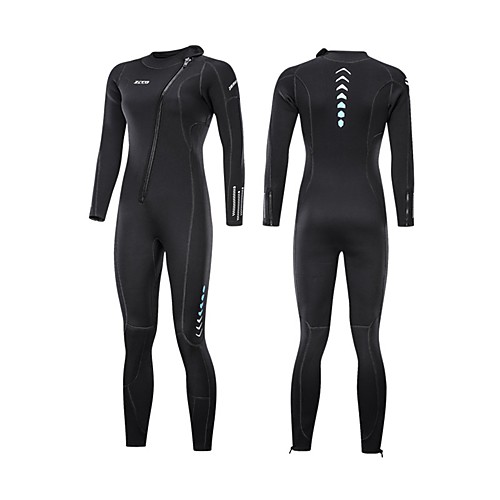 

ZCCO Women's Full Wetsuit 3mm SCR Neoprene Diving Suit High Elasticity Long Sleeve Front Zip Solid Colored Fashion Autumn / Fall Spring Summer