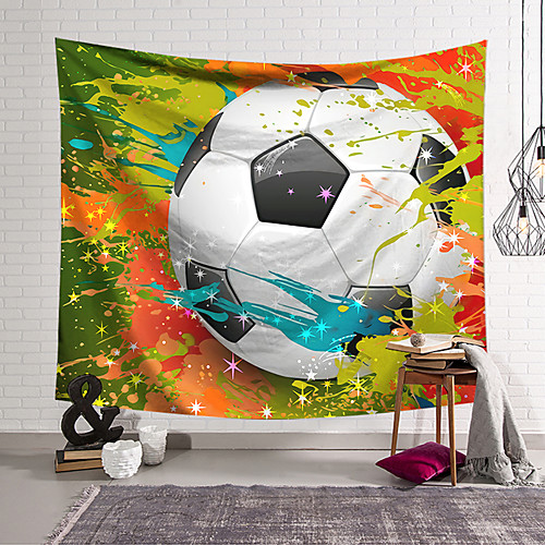 

Football Painting Style Wall Tapestry Art Decor Blanket Curtain Hanging Home Bedroom Living Room Decoration Polyester Colorful