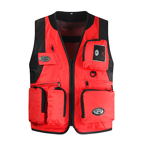 

Men's Fishing Vest Lightweight Quick Dry Multi-Pockets Vest / Gilet Sports & Outdoor Camping & Hiking Traveling / Patchwork