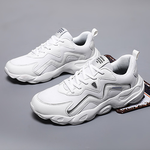

Men's Trainers Athletic Shoes Sporty Casual Athletic Running Shoes Basketball Shoes Tissage Volant Breathable Non-slipping Wear Proof White Black Gray Fall