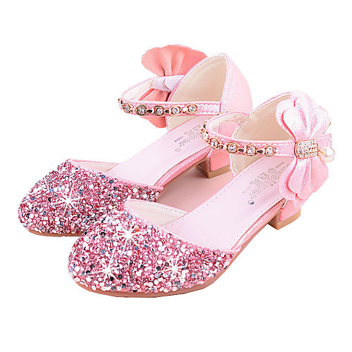 

Girls' Heels Princess Shoes PU Little Kids(4-7ys) Big Kids(7years ) Party & Evening Walking Shoes Purple Pink Silver Spring Summer