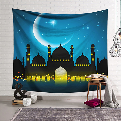 

Wall Tapestry Art Decor Blanket Curtain Hanging Home Bedroom Living Room Decoration Castle Moon