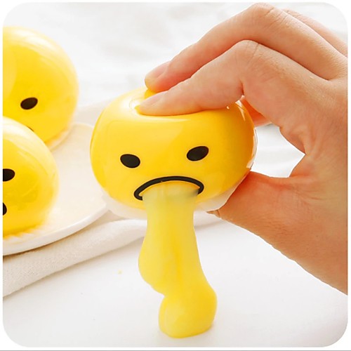 

Halloween Wacky toy Nausea yolk brother vomiting egg Huang jun lazy egg custard vomiting ball reduce pressure Funny toys