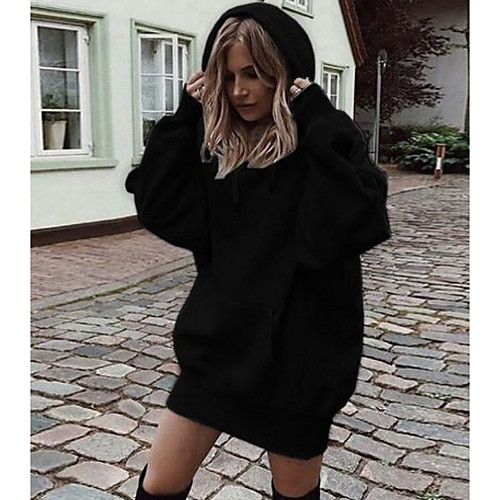 

Women's Pullover Hoodie Sweatshirt Plain Front Pocket Causal Daily Basic Hoodies Sweatshirts Black Wine Gray