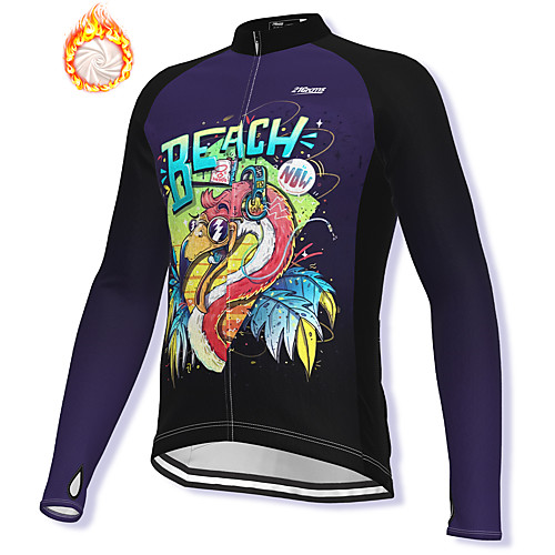 

21Grams Men's Long Sleeve Cycling Jacket Winter Fleece Spandex Purple Bike Jacket Mountain Bike MTB Road Bike Cycling Fleece Lining Warm Sports Clothing Apparel / Stretchy / Athleisure
