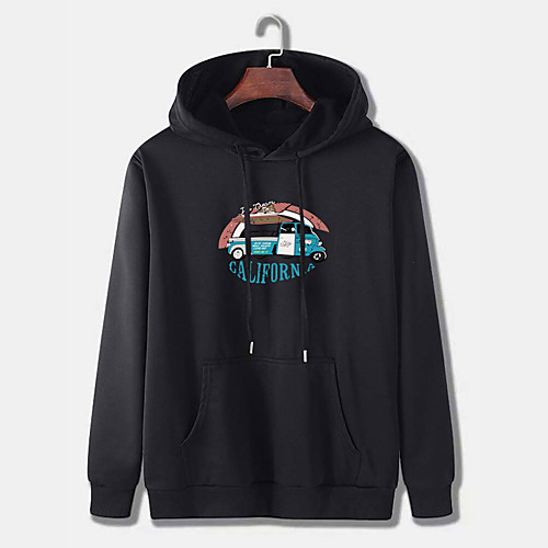 

Men's Pullover Hoodie Sweatshirt Graphic Cartoon Print Daily Weekend 3D Print Casual Hoodies Sweatshirts Wine Red Black Dark Gray