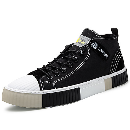 

Men's Sneakers Casual Outdoor Walking Shoes Canvas White Black Khaki Fall Spring