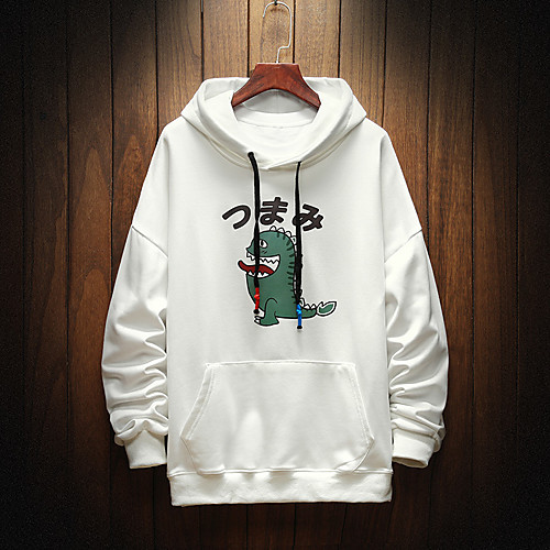 

Men's Hoodie Pullover Color Block Cowl Neck Color Block Cartoon Sport Athleisure Hoodie Top Long Sleeve Breathable Moisture Wicking Sweat Out Comfortable Everyday Use Street Casual Daily