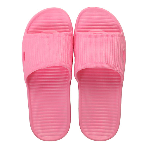 

Women's Slippers & Flip-Flops Flat Heel Round Toe Daily PVC Pink Light Blue