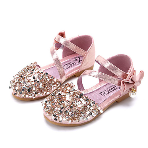 

Girls' Modern Shoes Heel Flat Heel Pink Gold Silver Hook&loop Children's