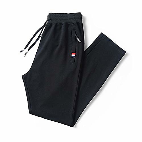 

Men's Running Trousers Men's Sports Trousers Winter Sports Pants Straight Knit Pants Feet Closed Students' Casual Outdoor Sweatpants For Exercise (Color : Black, Size : XXXXL)