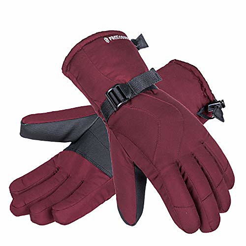 

Winter Ski Gloves, Cold Weather Thermal Glove for Women (WINE, MEDIUM TO LARGE)