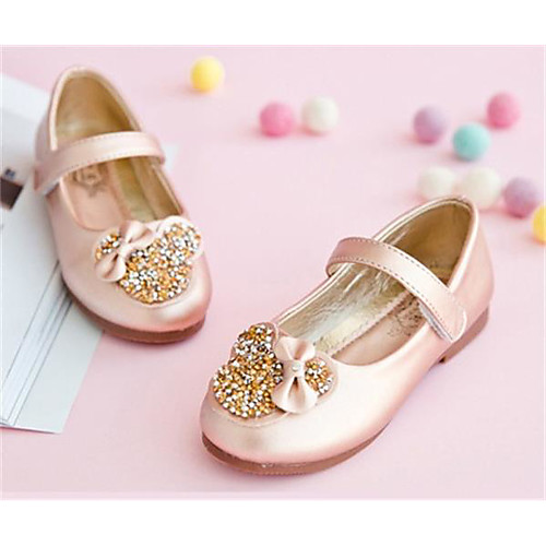 

Girls' Flats Princess Shoes PU Little Kids(4-7ys) Big Kids(7years ) Daily Walking Shoes White Pink Champagne Fall Spring