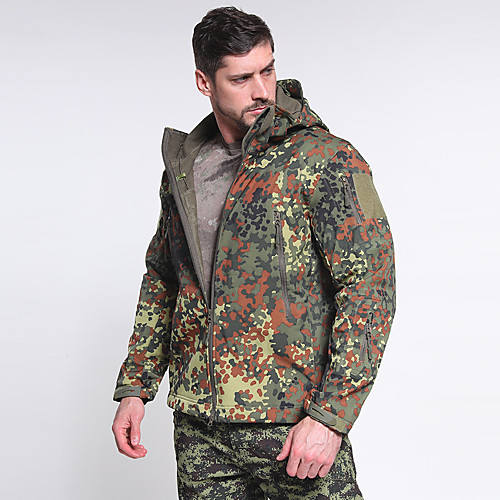 

Hunting Jacket Outdoor Thermal Warm Waterproof Windproof Wear Resistance Coat Top Camping / Hiking Hunting Fishing Jungle camouflage Desert Camouflage Sand Yellow