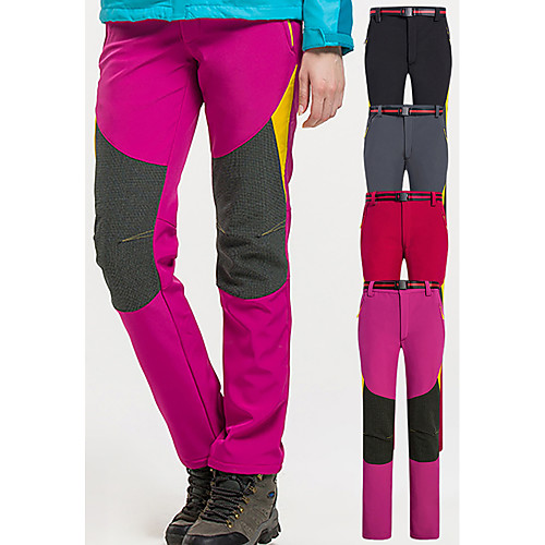 

Women's Hiking Pants Trousers Softshell Pants Winter Outdoor Thermal Warm Windproof Fleece Lining Breathable Pants / Trousers Bottoms Black Purple Red Fuchsia Gray Hunting Fishing Climbing S M L XL