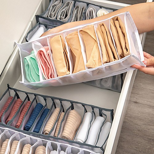 

Underwear Storage Sock 3pcs Folding Divider Storage Drawers For Underwear BRA Socks 6 7 11 Grade Bathroom Storage Containers