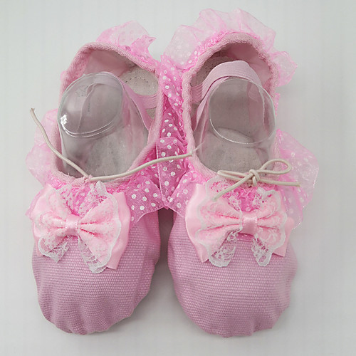 

Girls' Ballet Shoes Modern Shoes Flat Flat Heel Pink Elastic Band Children's