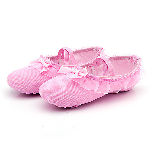 

Girls' Ballet Shoes Flat Flat Heel Pink Elastic Band Children's