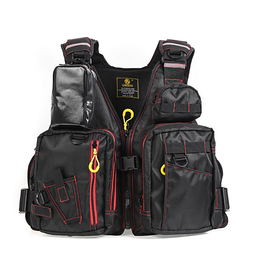 

Men's Fishing Vest Outdoor Adjustable Size Multi-Pockets Quick Dry Lightweight Vest / Gilet Spring, Fall, Winter, Summer Sports & Outdoor Fishing Photography Black / Red Black / Yellow Black / Orange