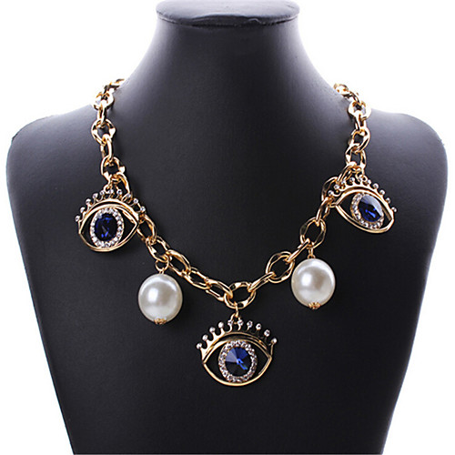 

Women's Pearl Necklace Eyes Fashion Alloy Gold 456 cm Necklace Jewelry 1pc For Anniversary Street Gift Festival