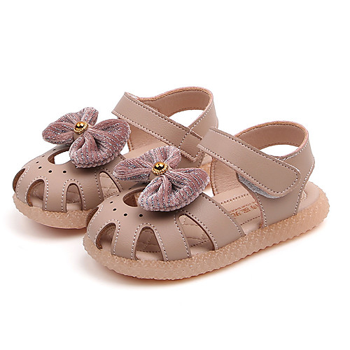 

Girls' Sandals Princess Shoes PU Little Kids(4-7ys) Daily Walking Shoes Pink Beige Summer