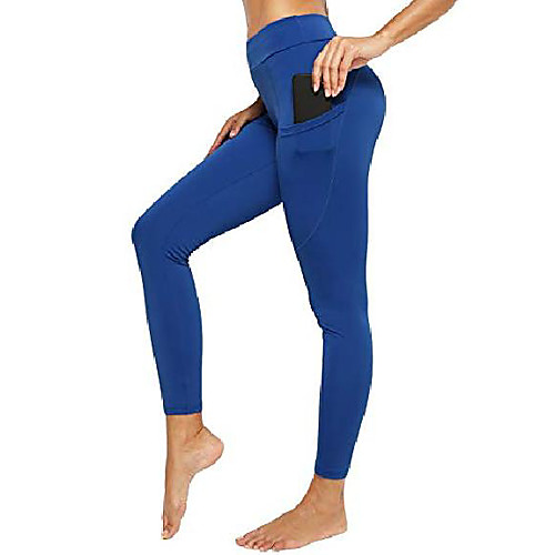 

Sports Leggings With Pockets For Women High Waisted Yoga Leggings Running Tights Gym Leggings Sports Tights Gym Leggings Fitness Workout Leggings Blue S