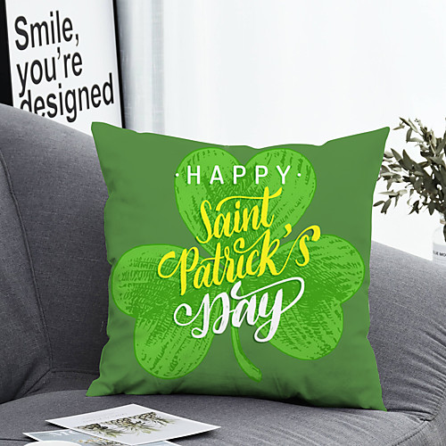 

1 pcs Polyester Pillow Cover & Insert, Slogan Simple Classic Square Zipper Polyester Traditional Classic