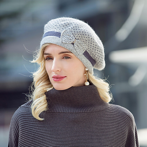 

Headwear Acrylic / Cotton / Rabbit Hair Hats with Bowknot / Polka Dot 1pc Casual / Daily Wear Headpiece