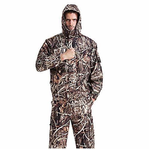

Autumn Winter Bulrush Camouflage Hunting Outdoor Bionic Clothing Suit Men Tactical Jacket and Trousers Size L