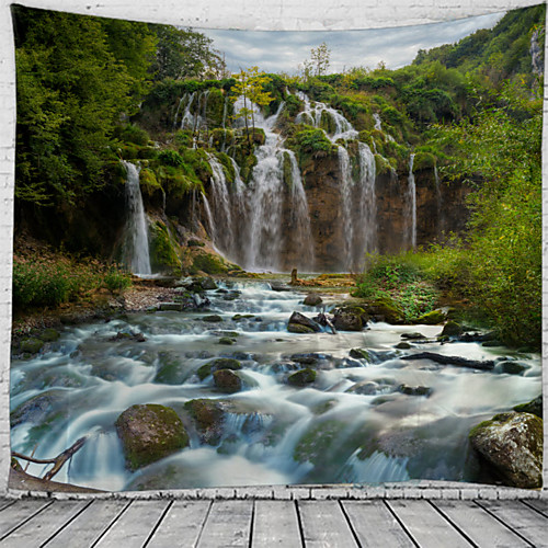 

wall tapestry art decor blanket curtain hanging home bedroom living room decoration waterfall scenery