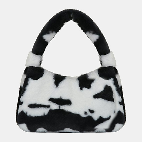 

women felt soft mini all-match underarm stripe pattern handbag shoulder bag