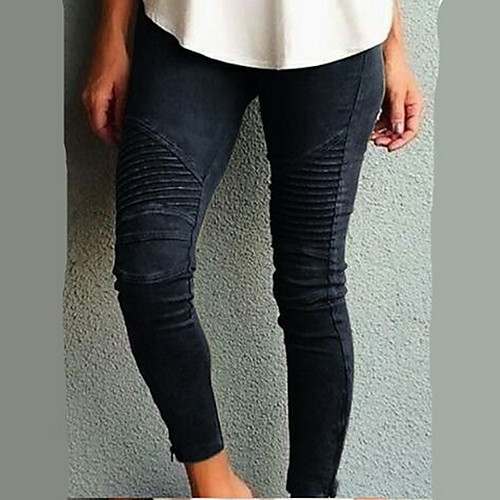 

Women's Simple Causal Daily Pants Pants Plain Full Length Black Blue Wine Army Green Khaki