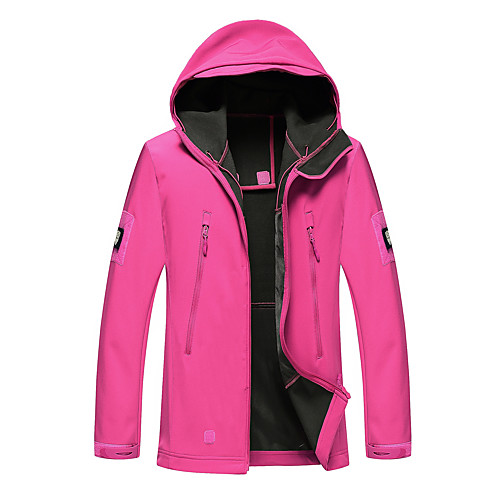 

Women's Hunting Fleece Jacket Outdoor Waterproof Windproof Fleece Lining Warm Fall Spring Summer Solid Colored Polyester Pink Green