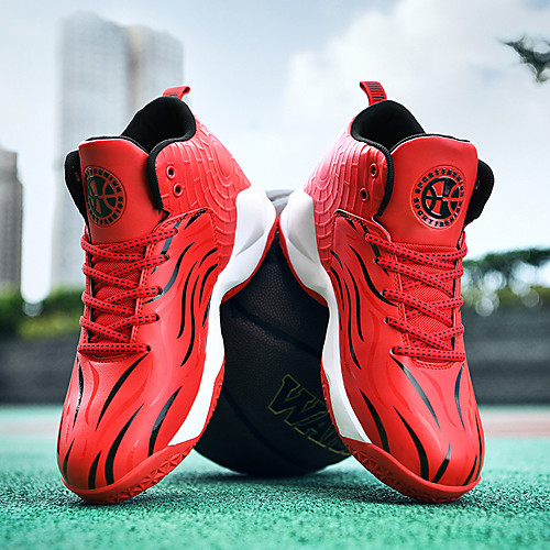 

Men's Trainers Athletic Shoes Sporty Casual Athletic Running Shoes Basketball Shoes PU Breathable Non-slipping Wear Proof White / Blue Black Red Fall
