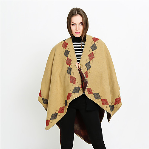 

Sleeveless Ladies / Shawls Imitation Cashmere Special Occasion / Formal Shawl & Wrap / Women's Wrap With Plaid